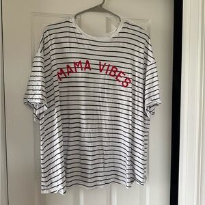 Isabel Maternity - Mama Vibes Striped T-Shirt